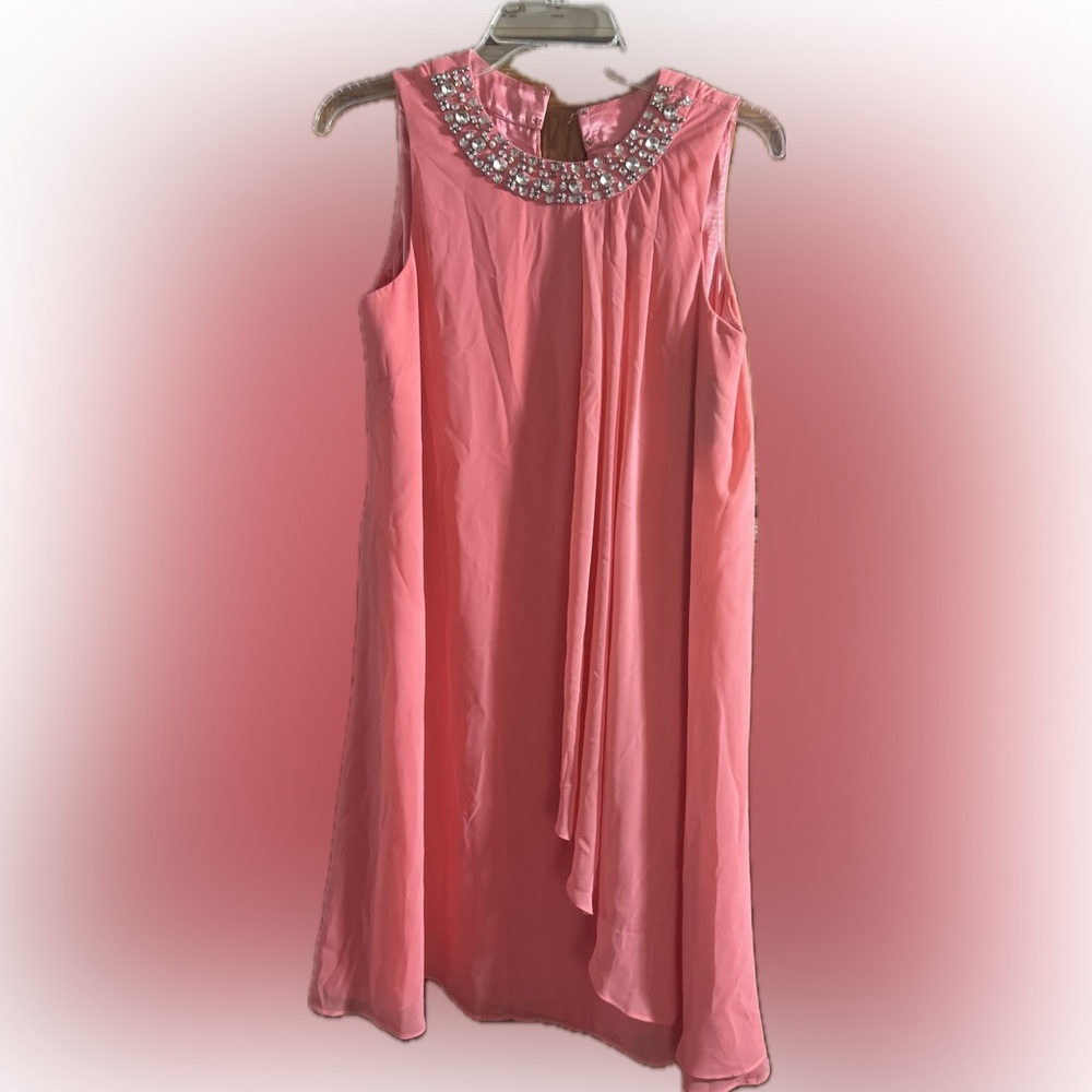 Vince Camuto Pink Embellished Midi Dress
